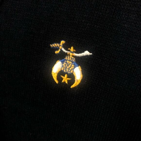 vintage champion v neck sweater navy blue shriners embroidered  size large - Picture 2 of 10